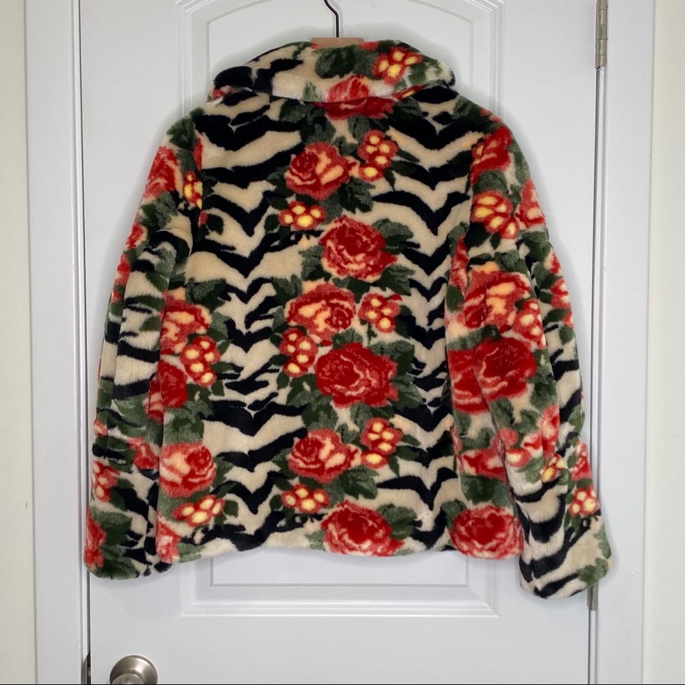 Shrimps Zio Faux Fur Coat, Tiger Rose, UK 6, US 2 - Picture 10 of 16